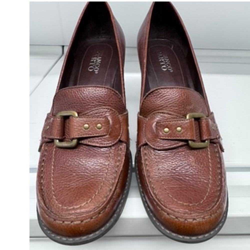 "Franco Sarto" VINTAGE, Chunky Heel ,Penny Loafers, SZ‎ 9, Y2K , Quiet Luxury